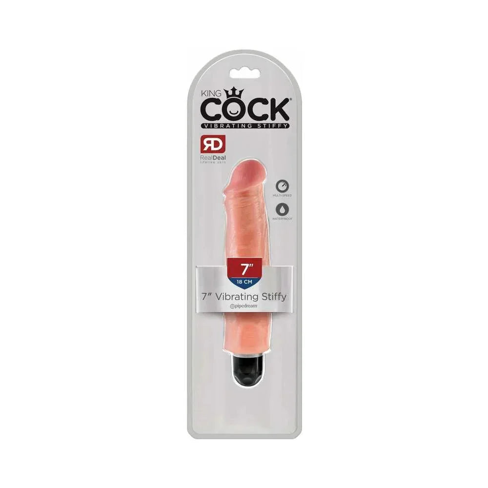 Pipedream King Cock 7 in. Vibrating Stiffy Realistic Dildo - Buy At Luxury Toy X - Free 3-Day Shipping