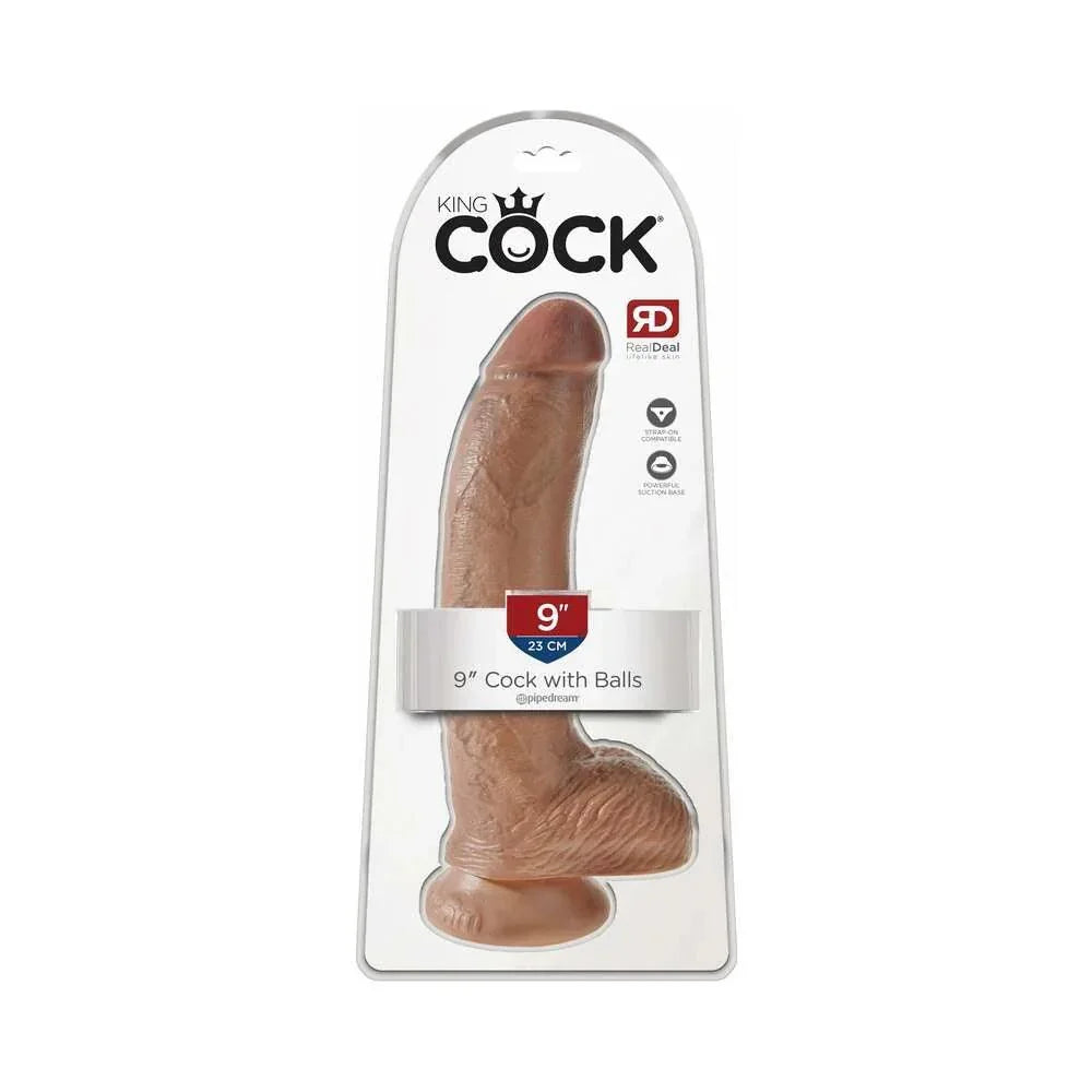 Pipedream King Cock 9 in. Cock With Balls Realistic Suction Cup Dildo - Buy At Luxury Toy X - Free 3-Day Shipping