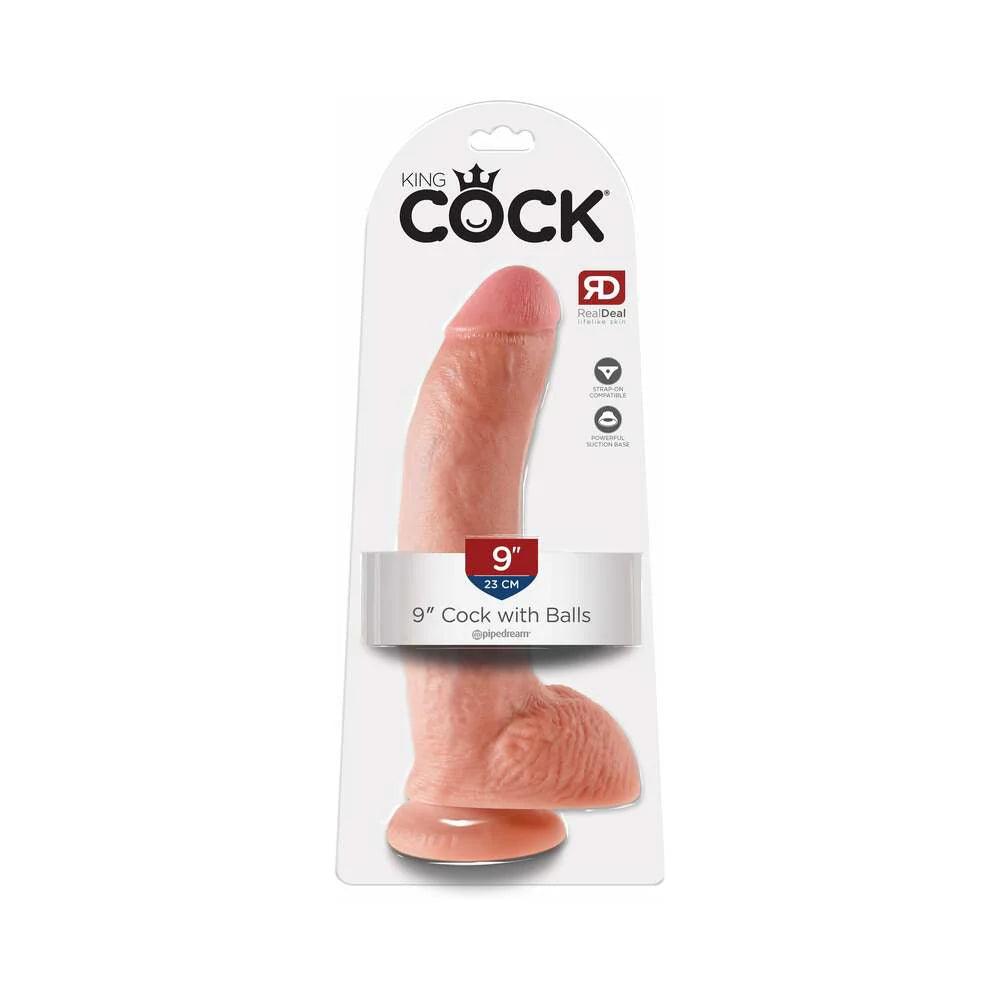 Pipedream King Cock 9 in. Cock With Balls Realistic Suction Cup Dildo - Buy At Luxury Toy X - Free 3-Day Shipping