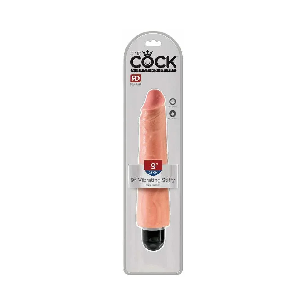 Pipedream King Cock 9 in. Vibrating Stiffy Realistic Dildo - Buy At Luxury Toy X - Free 3-Day Shipping