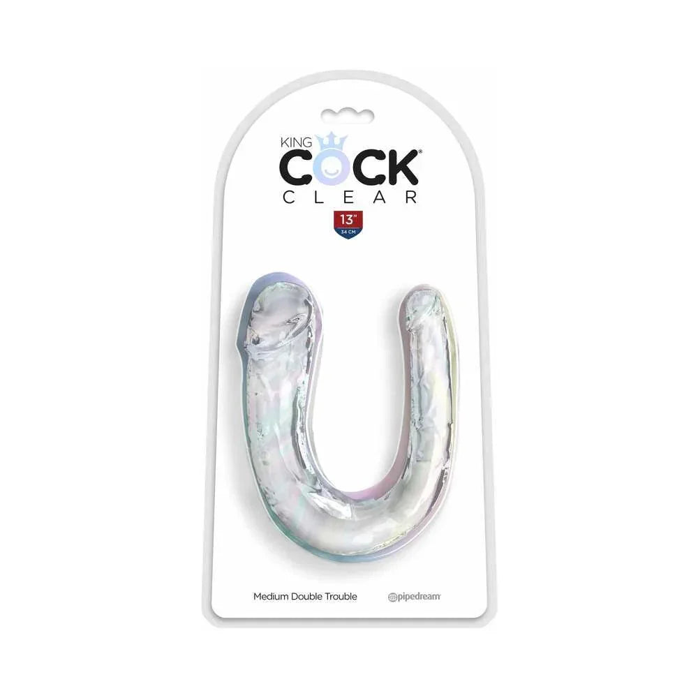 Pipedream King Cock Clear Double Trouble - Buy At Luxury Toy X - Free 3-Day Shipping