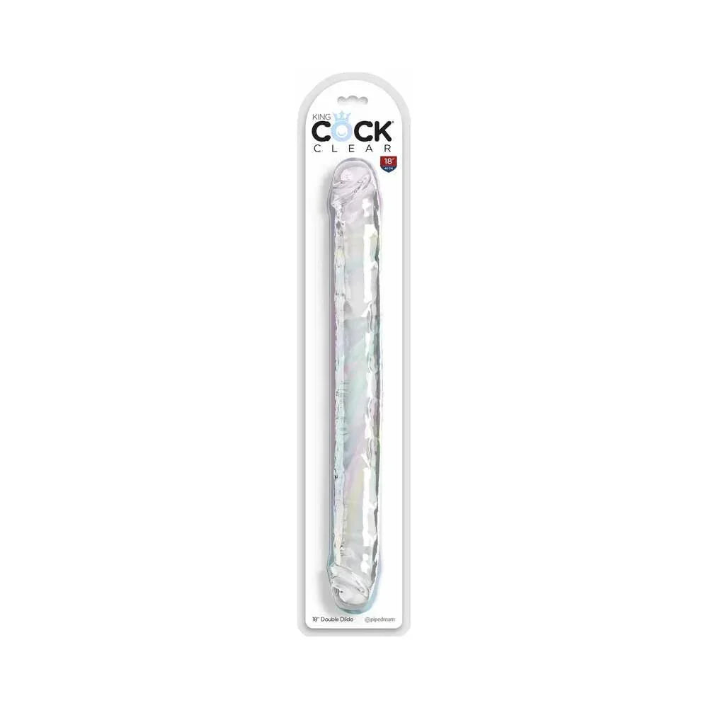 Pipedream King Cock Double Dildo 18 in. Clear - Buy At Luxury Toy X - Free 3-Day Shipping