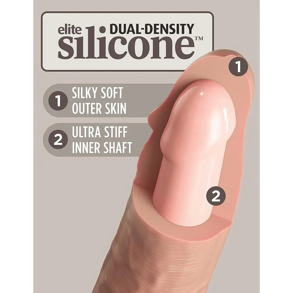 Pipedream King Cock Elite 11 in. Dual Density Silicone Cock Realistic Dildo With Suction Cup - Buy At Luxury Toy X - Free 3-Day Shipping