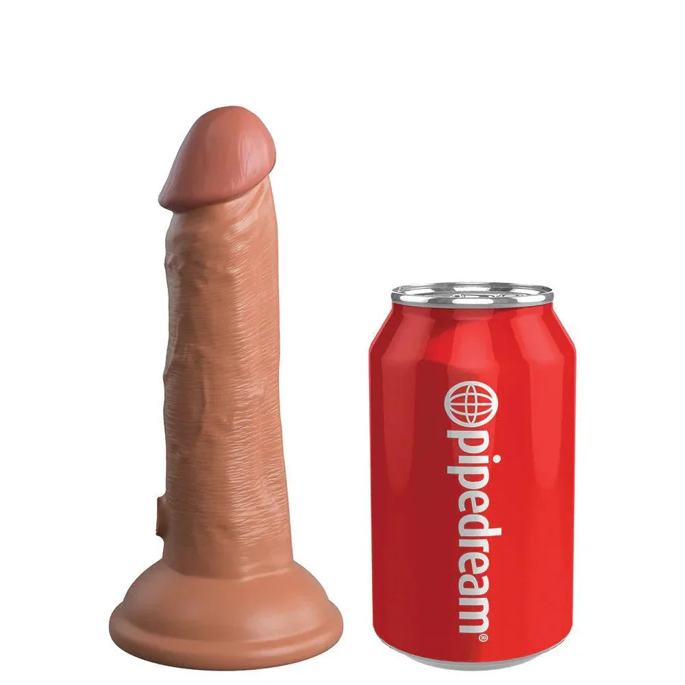 Pipedream King Cock Elite 6 in. Vibrating Realistic Dildo With Suction Cup - Buy At Luxury Toy X - Free 3-Day Shipping
