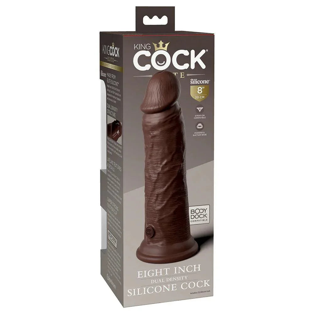 Pipedream King Cock Elite 8 in. Dual Density Silicone Cock Realistic Dildo With Suction Cup - Buy At Luxury Toy X - Free 3-Day Shipping