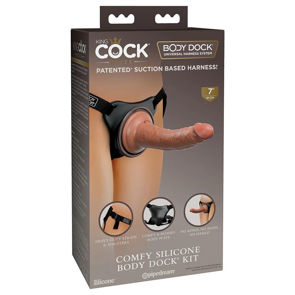 Pipedream King Cock Elite Comfy Silicone Body Dock Kit With Dildo - Buy At Luxury Toy X - Free 3-Day Shipping