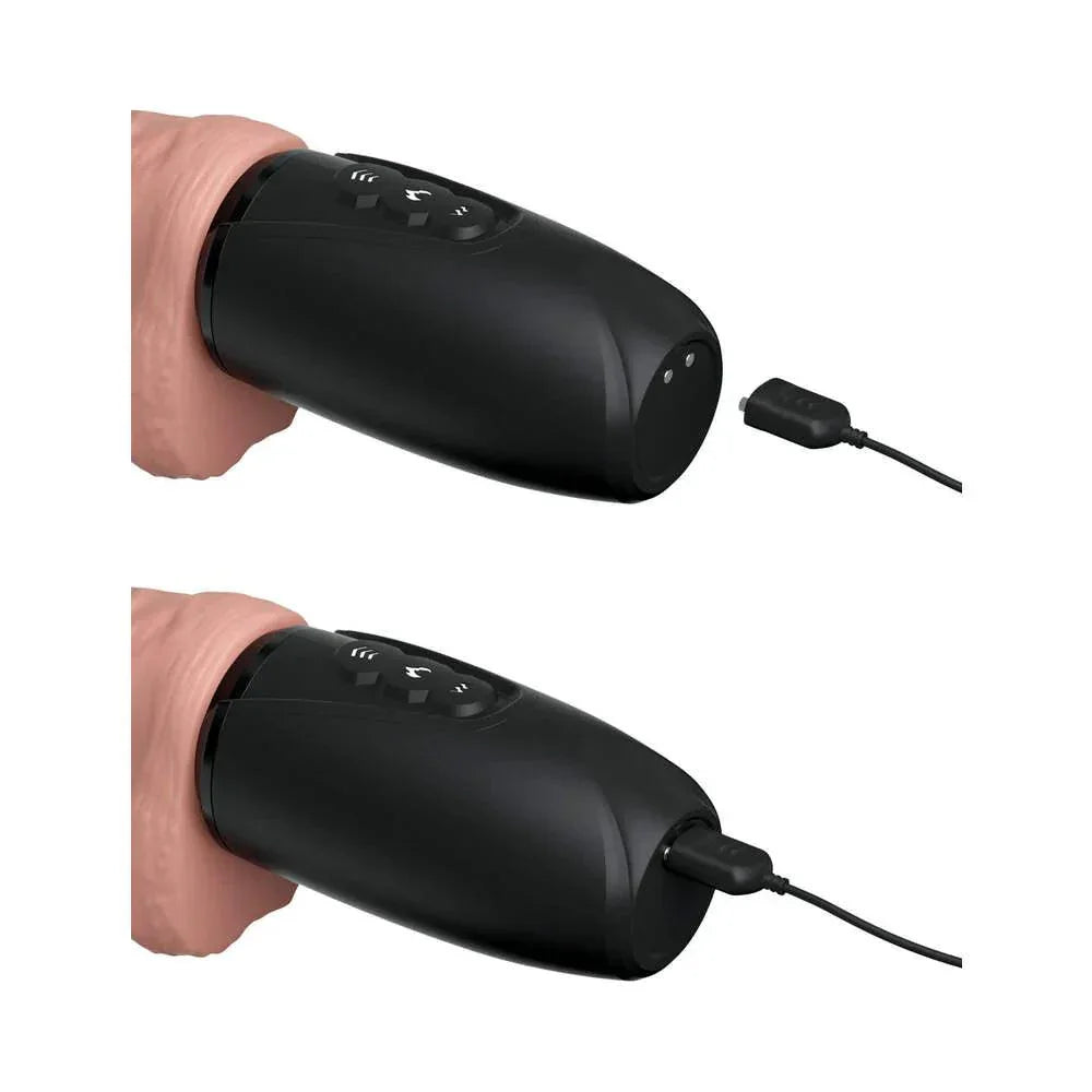 Pipedream King Cock Plus 6.5 in. Thrusting Cock With Balls Rechargeable Realistic Vibrator - Buy At Luxury Toy X - Free 3-Day Shipping