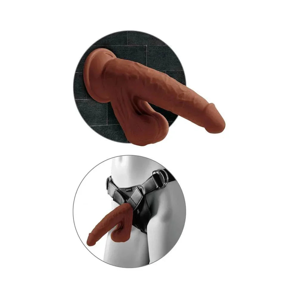 Pipedream King Cock Plus 8 in. Triple Density Cock With Swinging Balls Dildo - Buy At Luxury Toy X - Free 3-Day Shipping