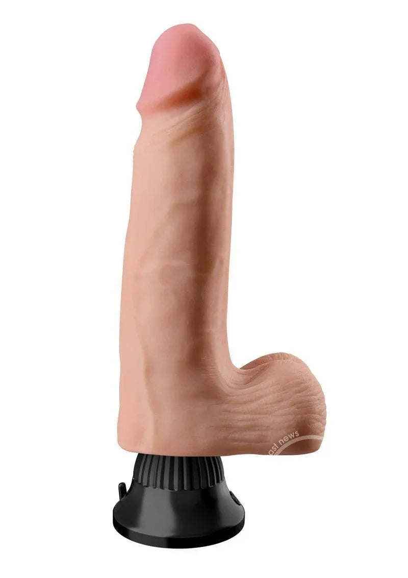 Pipedream Real Feel Deluxe No. 4 Realistic 7.5 in. Vibrating Dildo With Balls and Suction Cup - Buy At Luxury Toy X - Free 3-Day Shipping