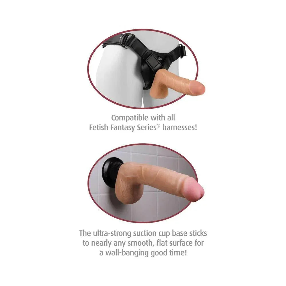 Pipedream Real Feel Deluxe No. 5 Realistic 8 in. Vibrating Dildo With Balls and Suction Cup - Buy At Luxury Toy X - Free 3-Day Shipping