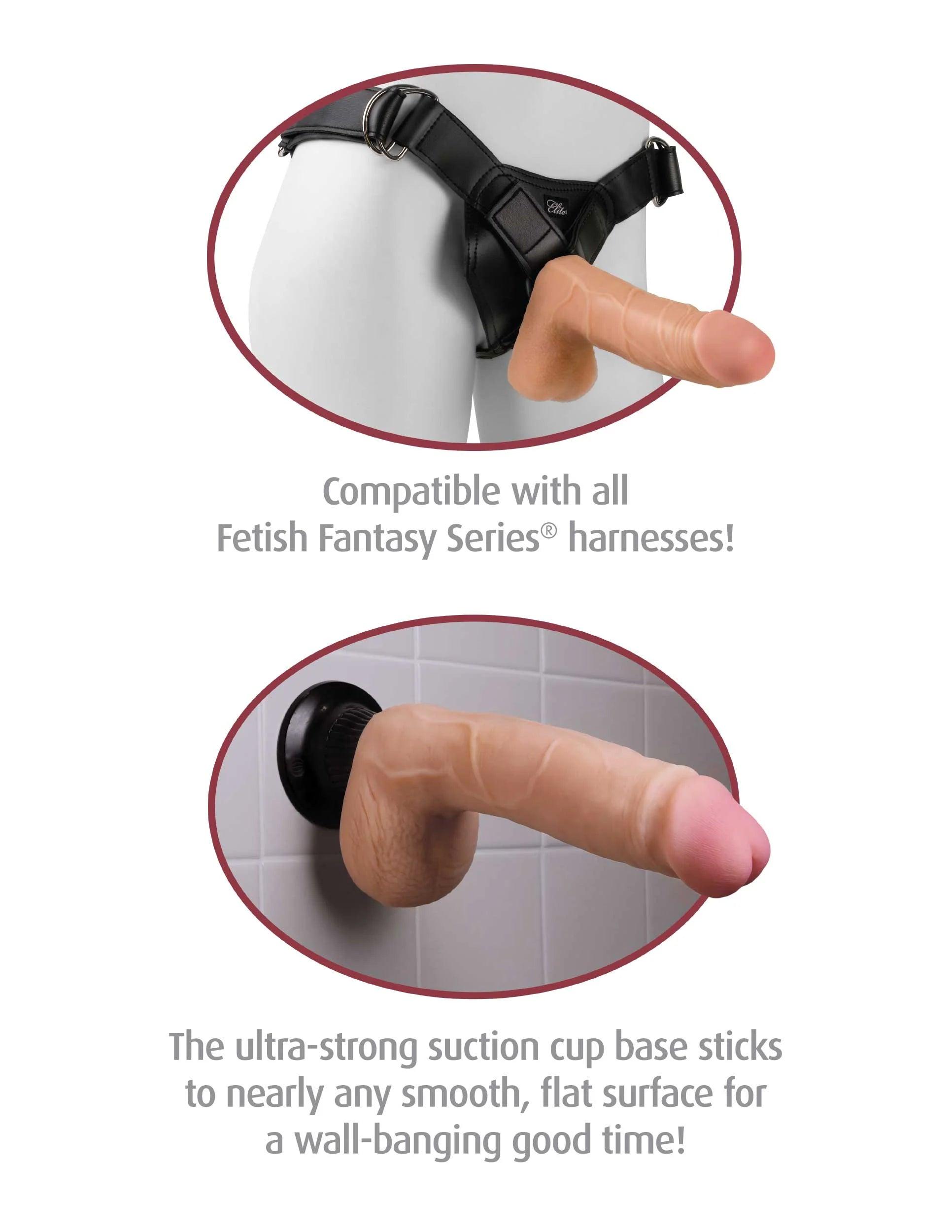 Pipedream Real Feel Deluxe No. 7 Realistic 9 in. Vibrating Dildo With Balls and Suction Cup - Buy At Luxury Toy X - Free 3-Day Shipping