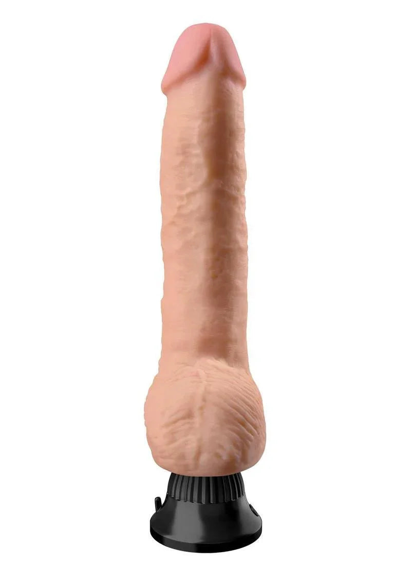 Pipedream Real Feel Deluxe No. 9 Realistic 9.5 in. Vibrating Dildo With Balls and Suction Cup - Buy At Luxury Toy X - Free 3-Day Shipping