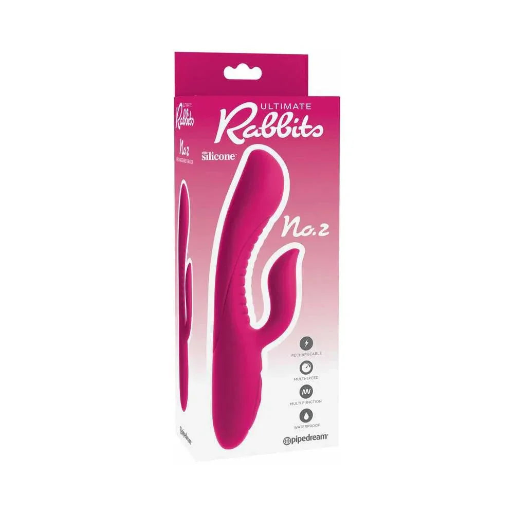 Pipedream Ultimate Rabbits No. 2 Rechargeable Silicone Dual Stimulation Vibrator - Buy At Luxury Toy X - Free 3-Day Shipping