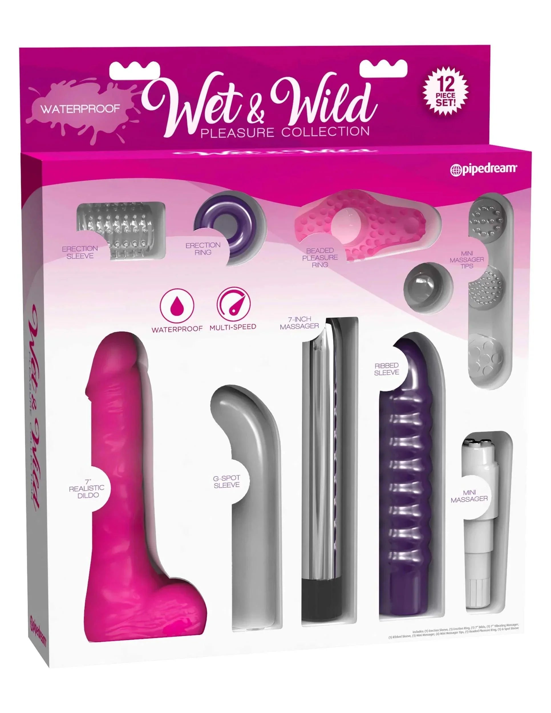 Pipedream Wet and Wild Pleasure Vibrating Sleeve Collection - Buy At Luxury Toy X - Free 3-Day Shipping