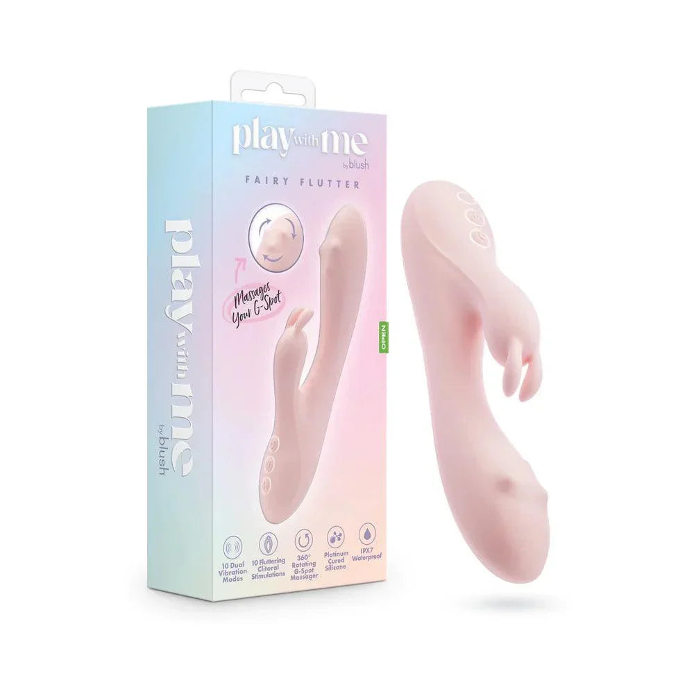 Play with Me Fairy Flutter Rechargeable Silicone Rabbit Vibrator - Buy At Luxury Toy X - Free 3-Day Shipping