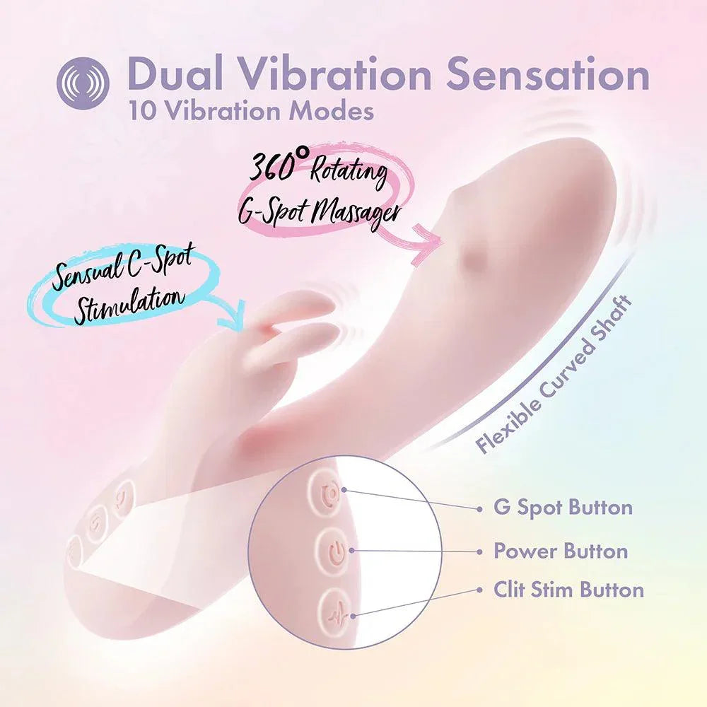 Play with Me Fairy Flutter Rechargeable Silicone Rabbit Vibrator - Buy At Luxury Toy X - Free 3-Day Shipping