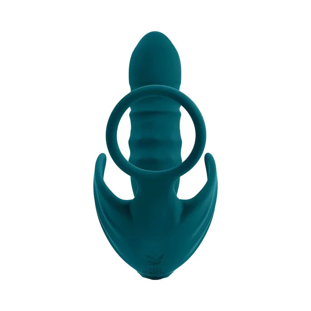 Playboy Bring It On Rechargeable Silicone Thrusting Anal Plug with Vibrating Ball Cradle - Buy At Luxury Toy X - Free 3-Day Shipping