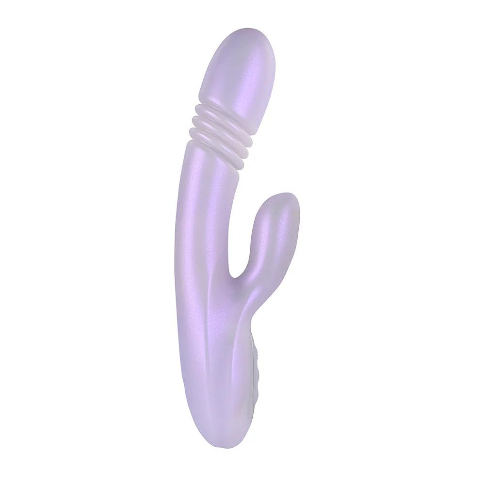 Playboy Bumping Bunny Rechargeable Thrusting Warming Silicone Dual Stimulation Vibrator - Buy At Luxury Toy X - Free 3-Day Shipping
