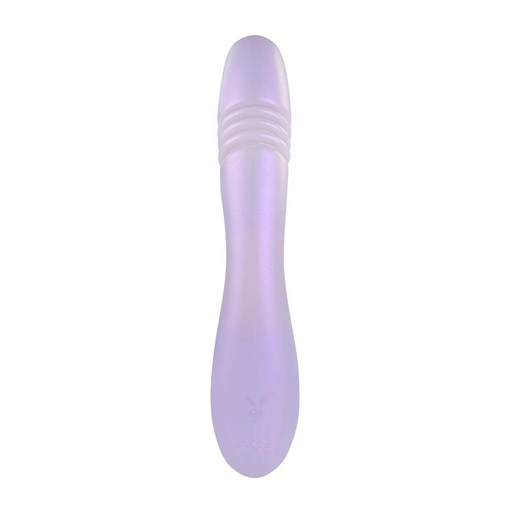 Playboy Bumping Bunny Rechargeable Thrusting Warming Silicone Dual Stimulation Vibrator - Buy At Luxury Toy X - Free 3-Day Shipping