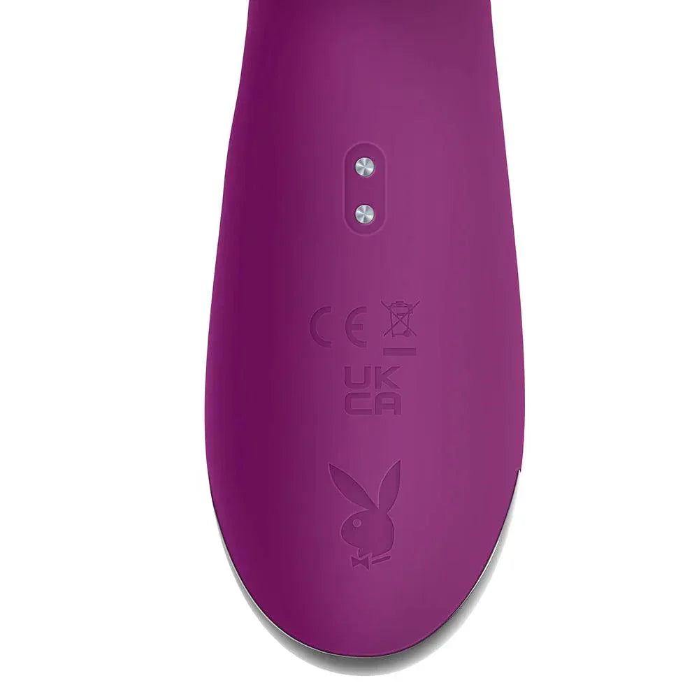 Playboy Busy Bunny Rechargeable Vibrating Dual Stimulator Vibrator Silicone - Buy At Luxury Toy X - Free 3-Day Shipping