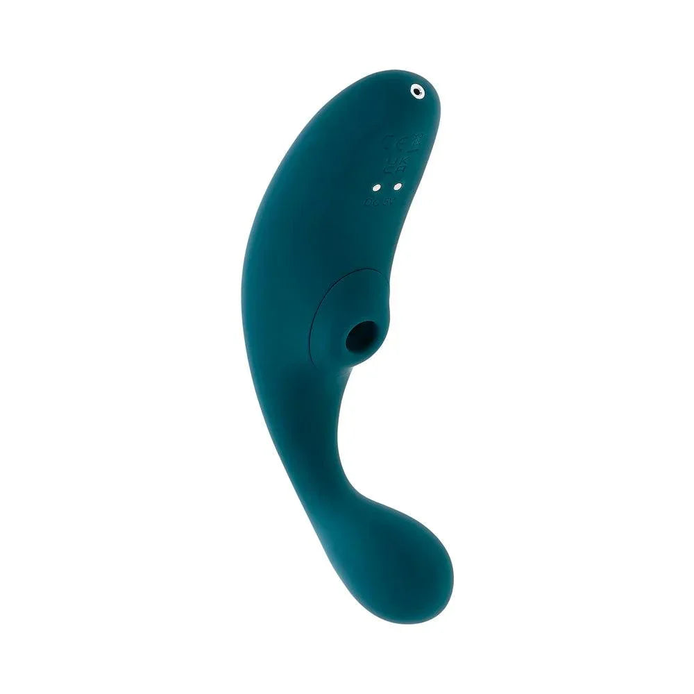 Playboy Charmer Rechargeable Silicone Dual Vibrator with Clitoral Stimulation - Buy At Luxury Toy X - Free 3-Day Shipping