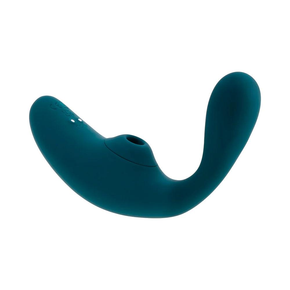 Playboy Charmer Rechargeable Silicone Dual Vibrator with Clitoral Stimulation - Buy At Luxury Toy X - Free 3-Day Shipping