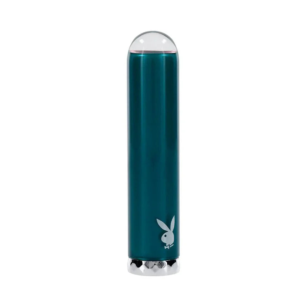 Playboy Emerald Rechargeable Vibrating Glass Mini Vibe - Buy At Luxury Toy X - Free 3-Day Shipping