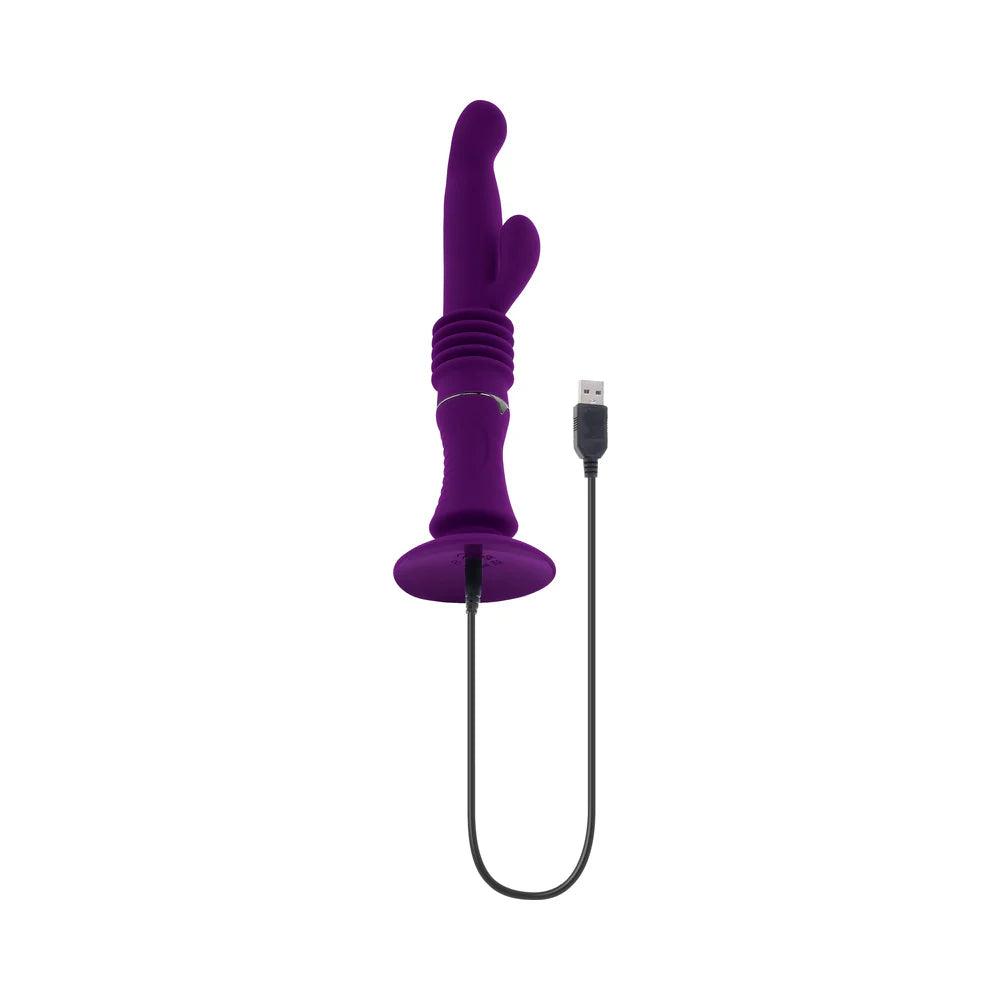 Playboy Hoppy Ending Rechargeable Silicone Thrusting Rabbit Vibrator - Buy At Luxury Toy X - Free 3-Day Shipping