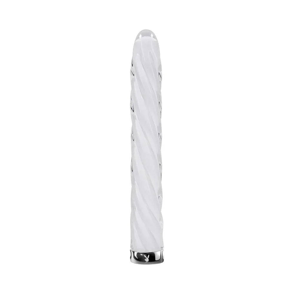 Playboy In a Twist Rechargeable Glass Vibrator - Buy At Luxury Toy X - Free 3-Day Shipping
