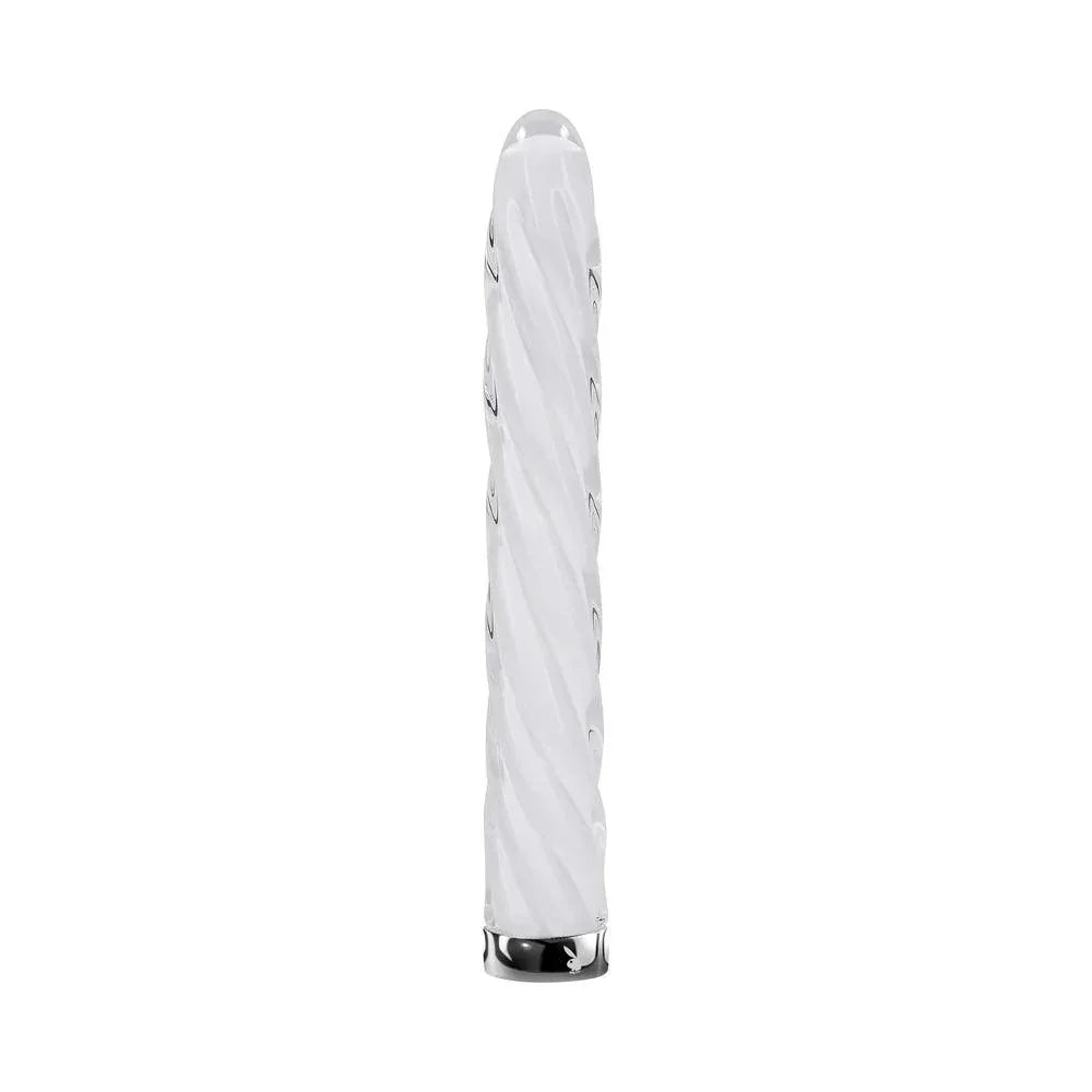 Playboy In a Twist Rechargeable Glass Vibrator - Buy At Luxury Toy X - Free 3-Day Shipping