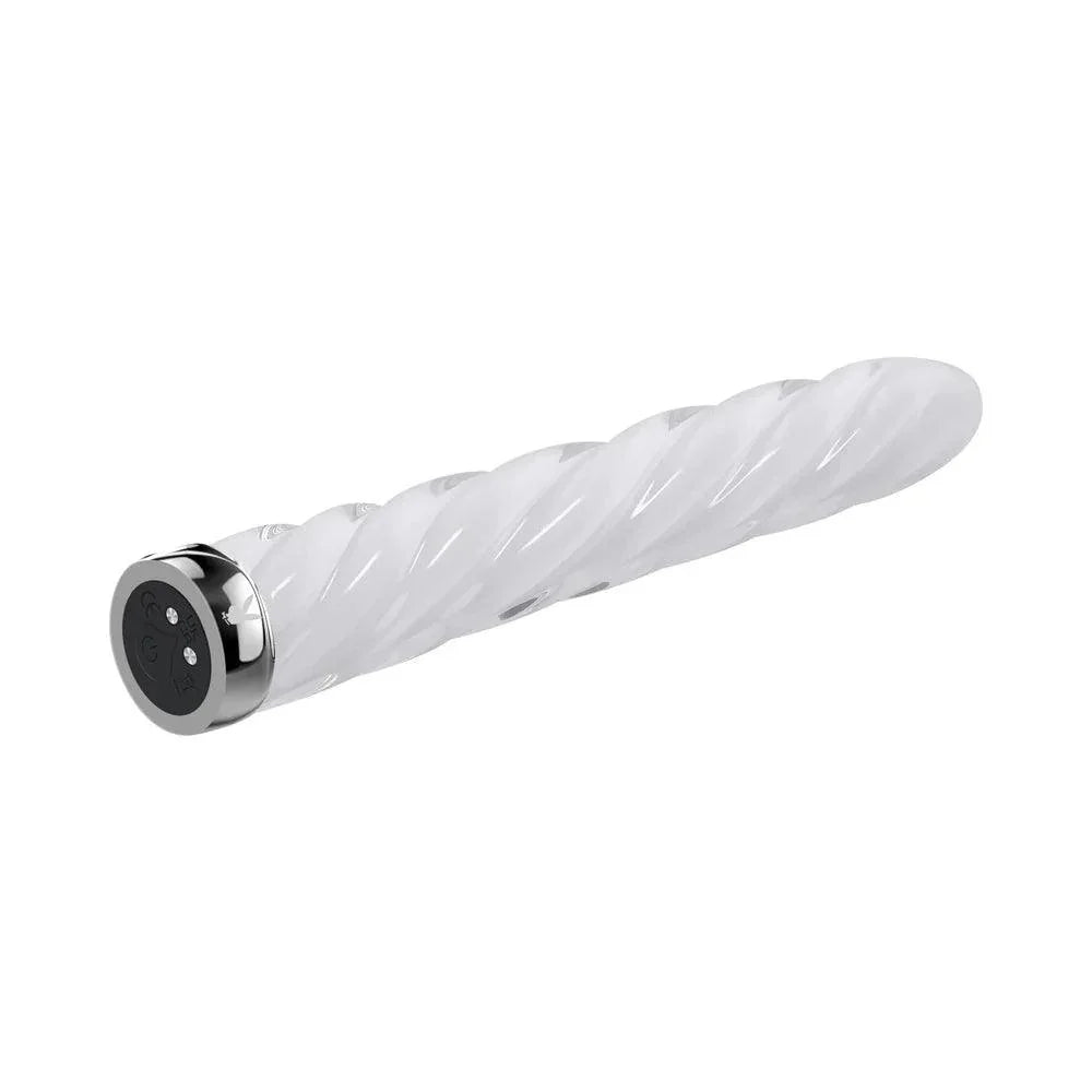 Playboy In a Twist Rechargeable Glass Vibrator - Buy At Luxury Toy X - Free 3-Day Shipping