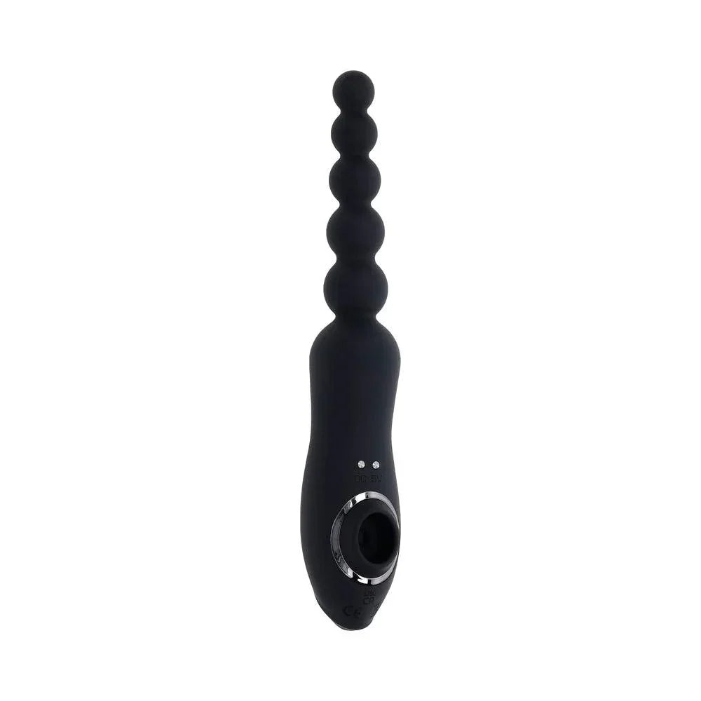 Playboy Let It Bead Rechargeable Flexible Dual-Ended Anal Vibe with Suction - Buy At Luxury Toy X - Free 3-Day Shipping