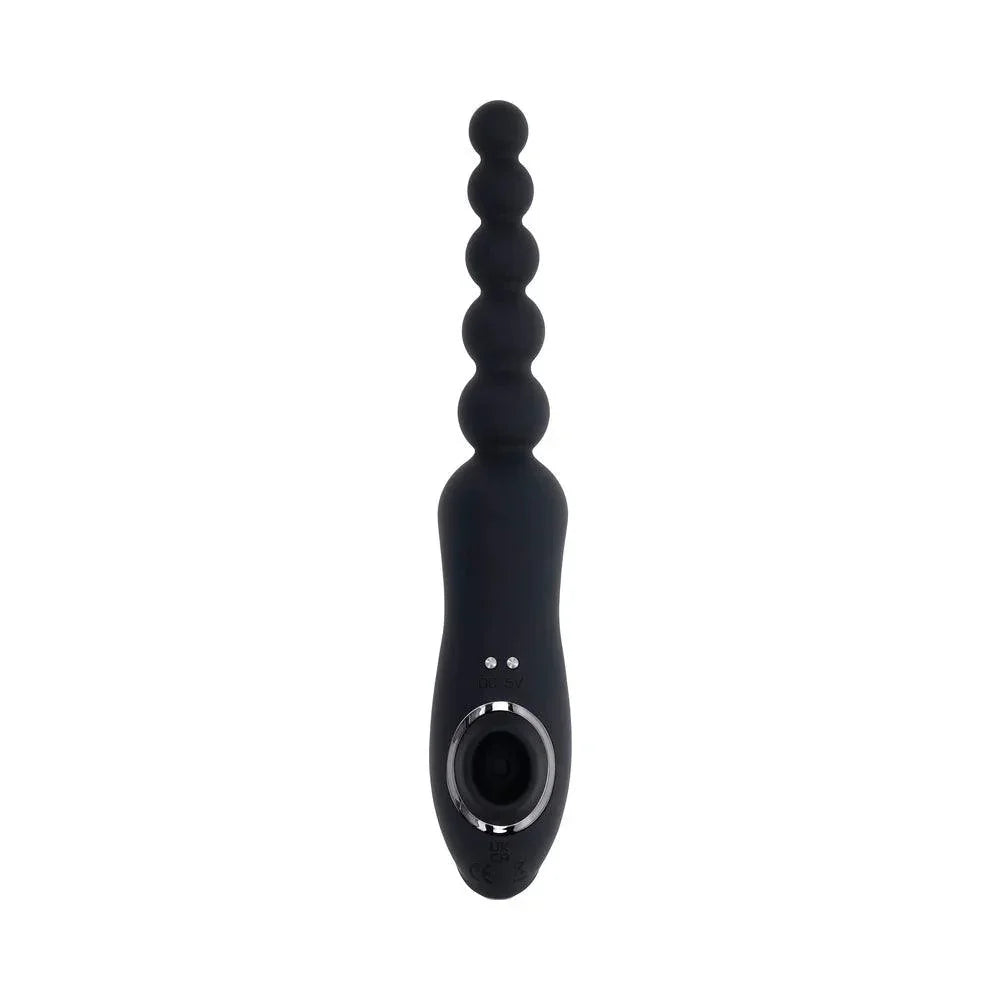 Playboy Let It Bead Rechargeable Flexible Dual-Ended Anal Vibe with Suction - Buy At Luxury Toy X - Free 3-Day Shipping
