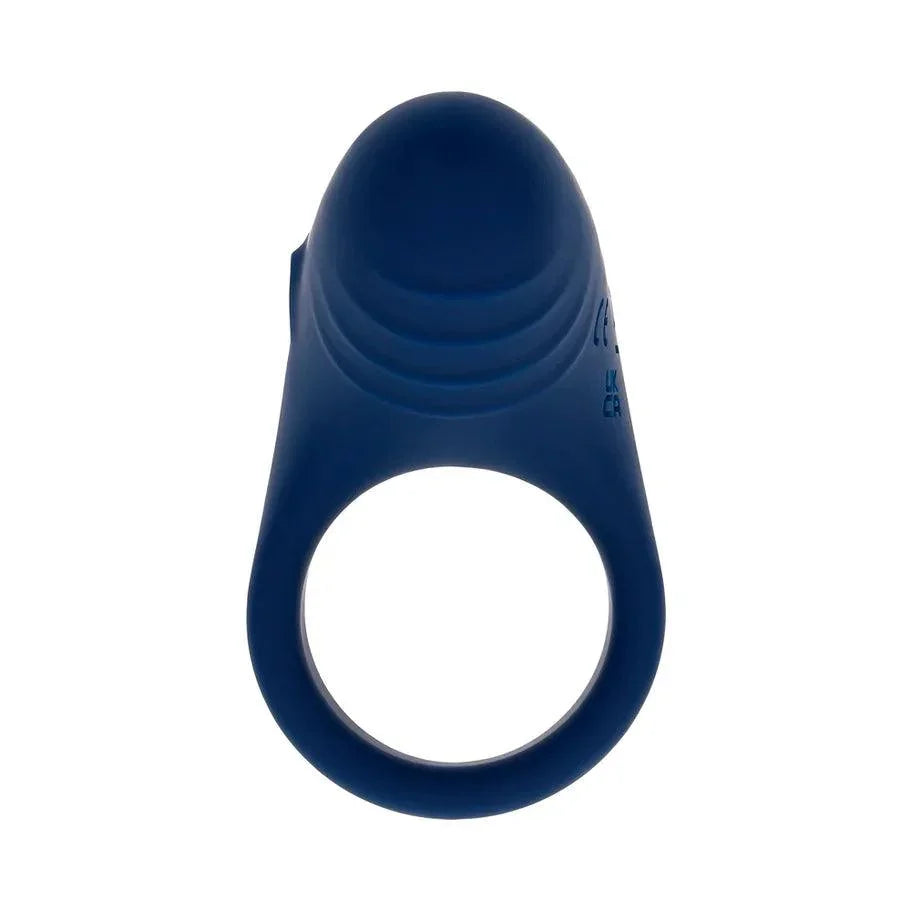Playboy Pleasure Point Rechargeable Cockring Silicone Navy Blue - Buy At Luxury Toy X - Free 3-Day Shipping