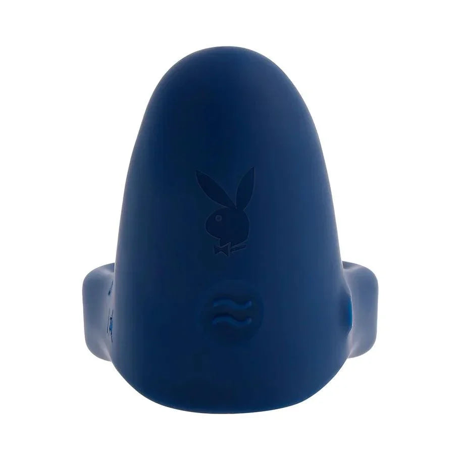 Playboy Pleasure Point Rechargeable Cockring Silicone Navy Blue - Buy At Luxury Toy X - Free 3-Day Shipping