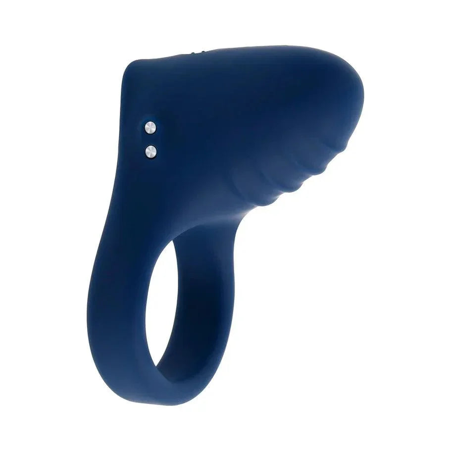 Playboy Pleasure Point Rechargeable Cockring Silicone Navy Blue - Buy At Luxury Toy X - Free 3-Day Shipping