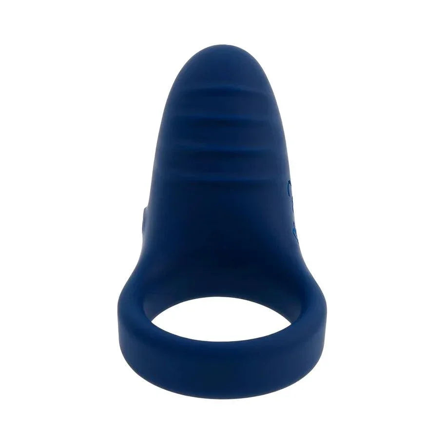 Playboy Pleasure Point Rechargeable Cockring Silicone Navy Blue - Buy At Luxury Toy X - Free 3-Day Shipping