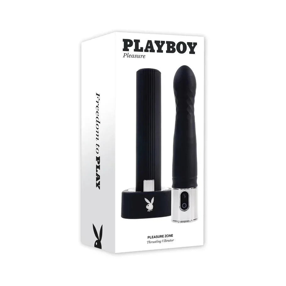 Playboy Pleasure Zone Rechargeable Silicone Light-Up Vibrator - Black - Buy At Luxury Toy X - Free 3-Day Shipping