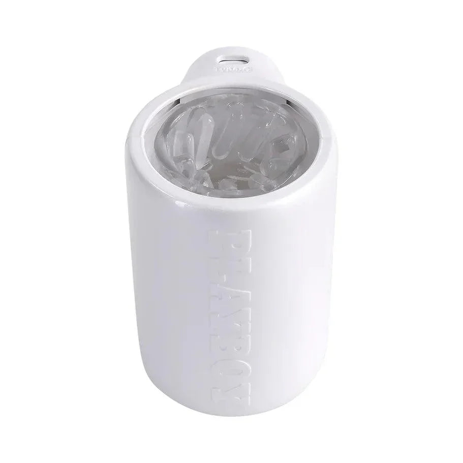 Playboy Spin Doctor Rechargeable Spinning Stroker TPE Sleeve White - Buy At Luxury Toy X - Free 3-Day Shipping