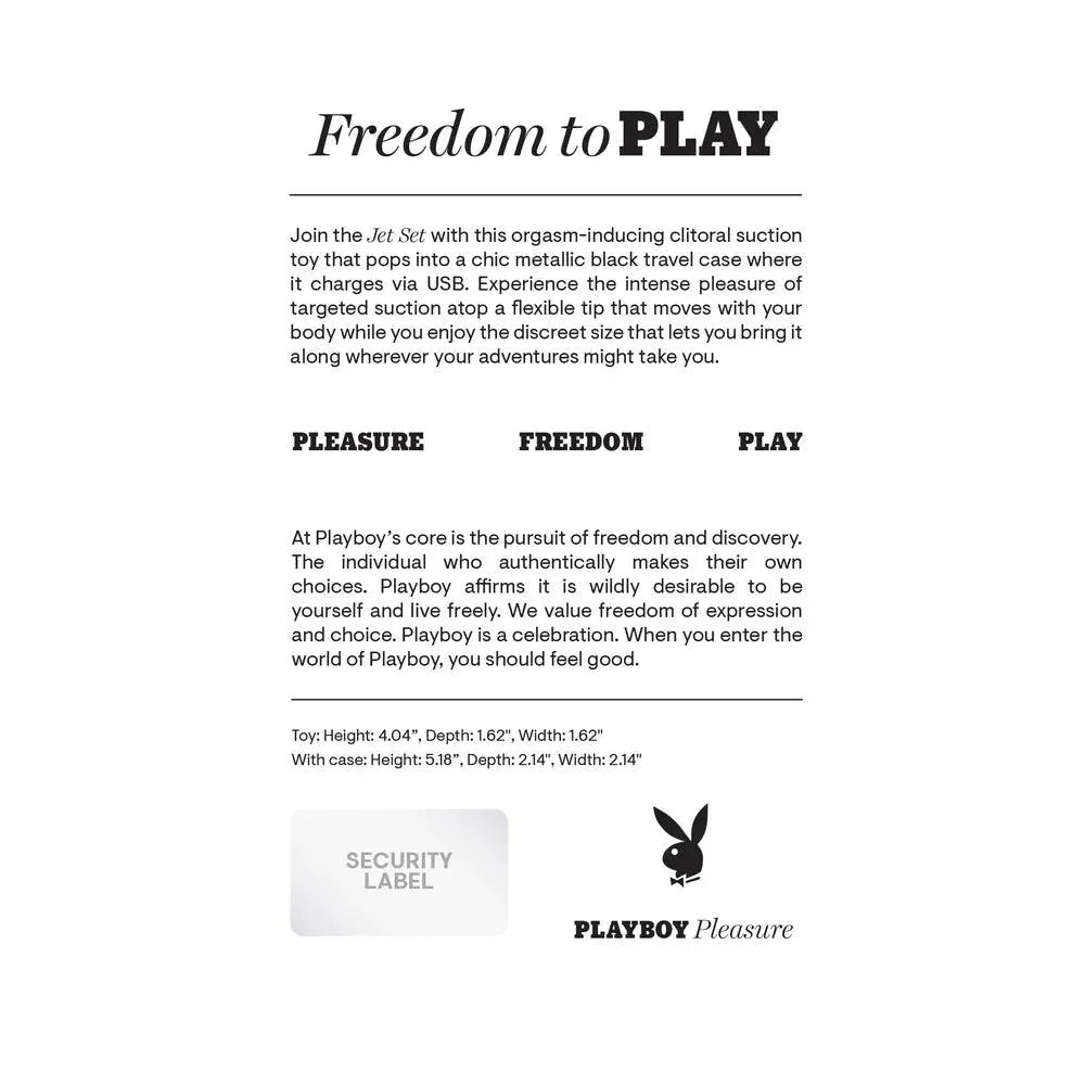Playboy The Jet Set Sucker 2AM/Black - Buy At Luxury Toy X - Free 3-Day Shipping