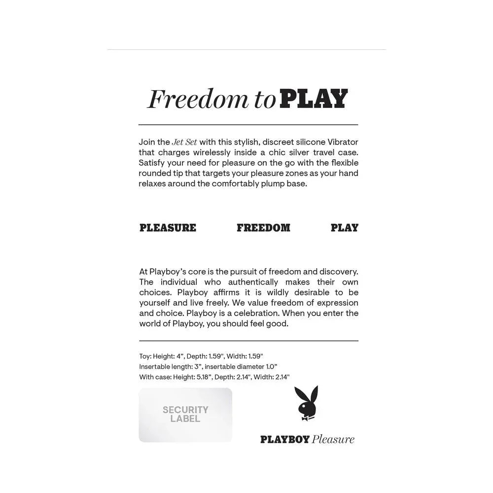 Playboy The Jet Set Vibrator Rechargeable Silicone Clitoral Stimulator - Buy At Luxury Toy X - Free 3-Day Shipping