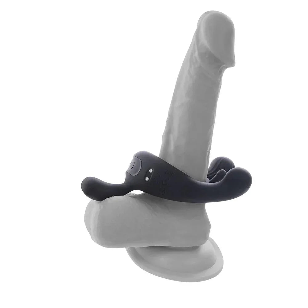 Playboy Triple Play Vibrating Cockring with Stimulator - Buy At Luxury Toy X - Free 3-Day Shipping