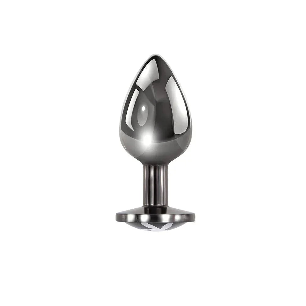 Playboy Tux Metal Anal Plug Hematite - Buy At Luxury Toy X - Free 3-Day Shipping