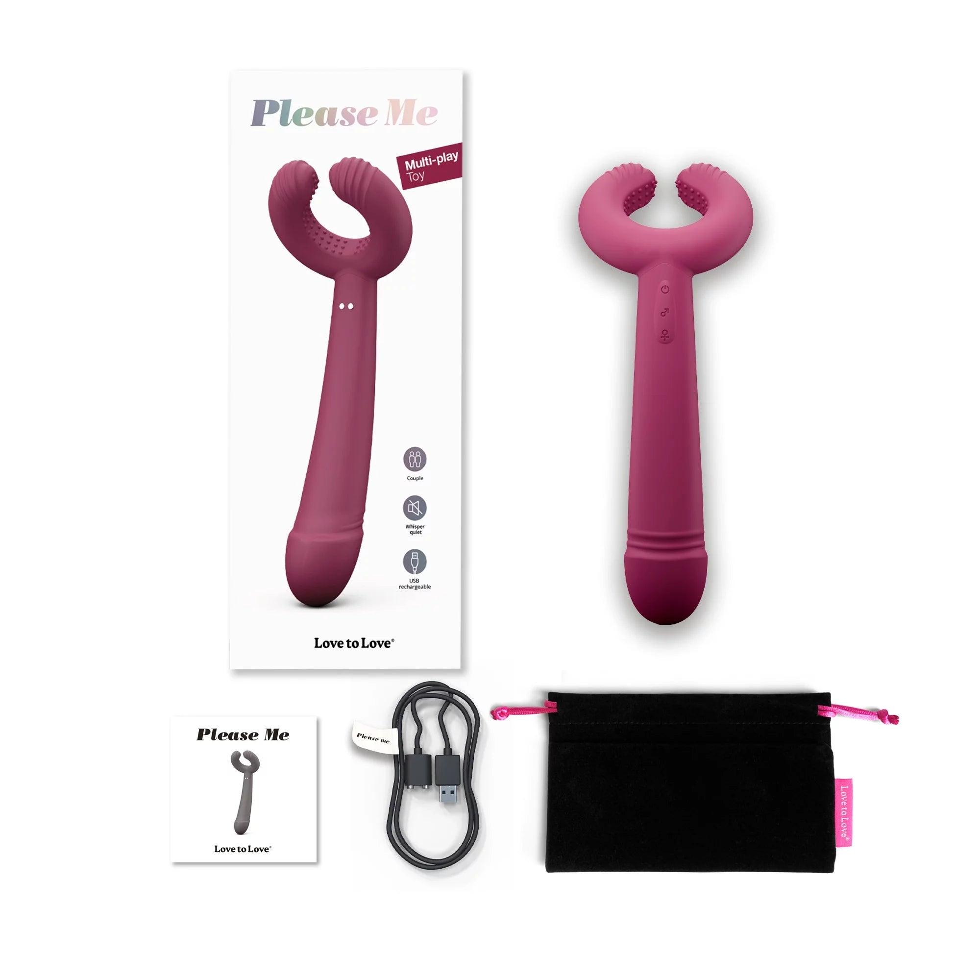 Please Me Rechargeable Silicone Vibrator - Buy At Luxury Toy X - Free 3-Day Shipping