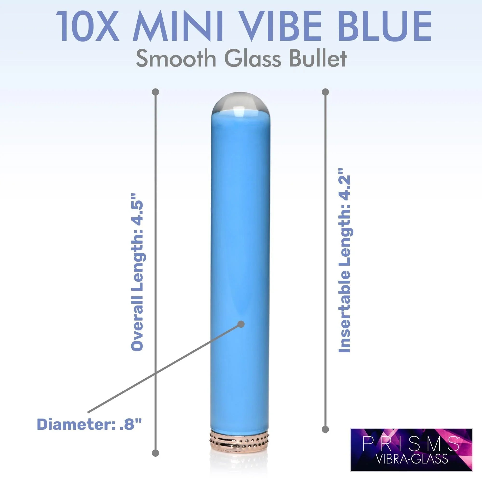 Prisms Erotic Glass 10X Mini Vibe - Buy At Luxury Toy X - Free 3-Day Shipping
