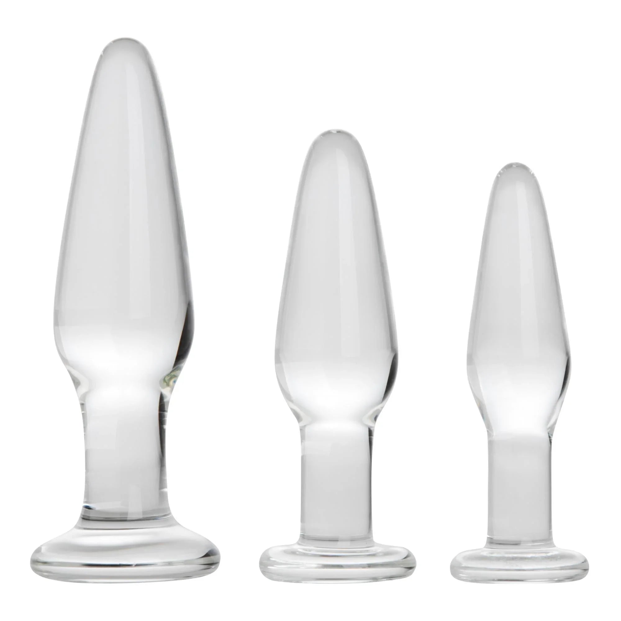 Prisms Erotic Glass Dosha 3 Piece Glass Plug Kit - Buy At Luxury Toy X - Free 3-Day Shipping