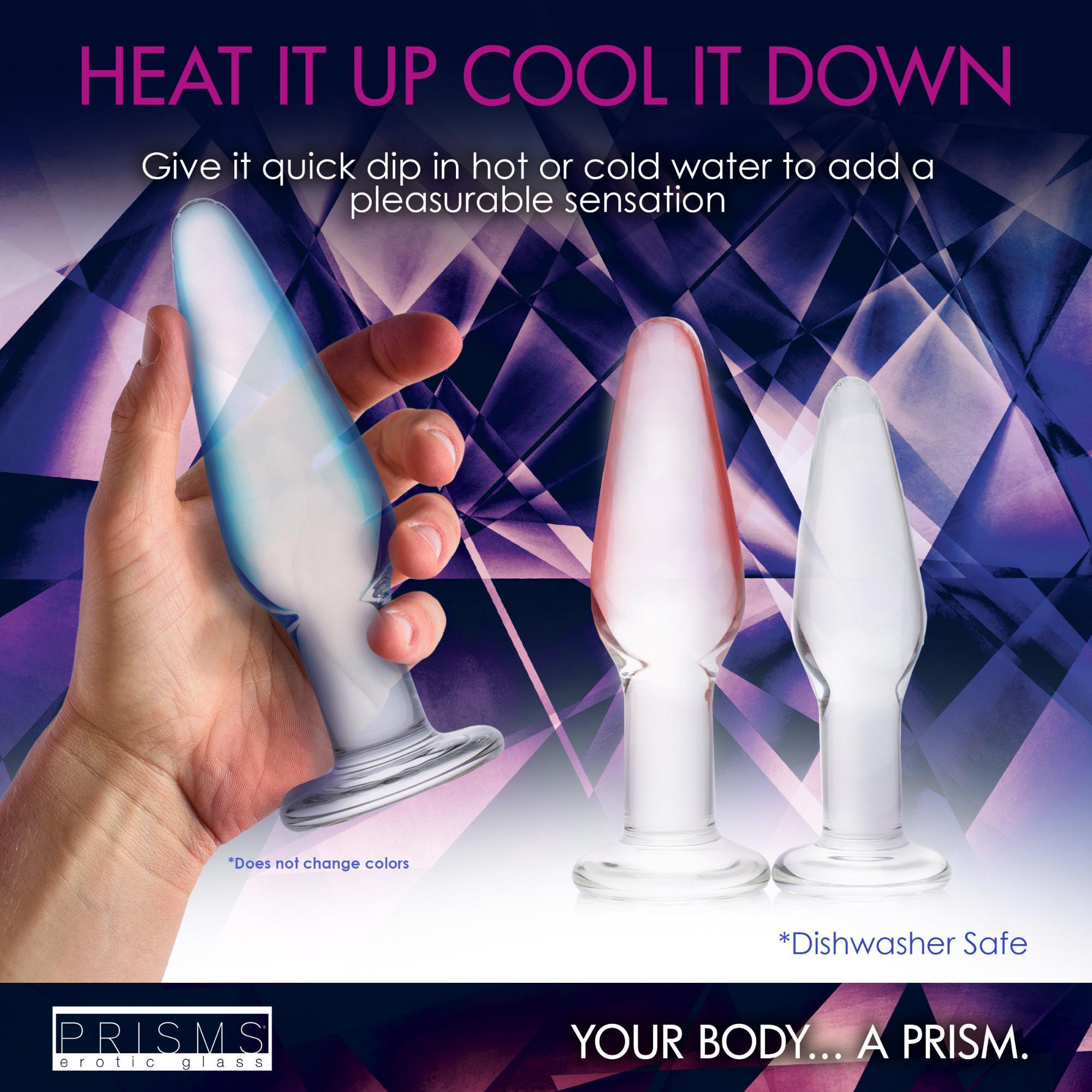 Prisms Erotic Glass Dosha 3 Piece Glass Plug Kit - Buy At Luxury Toy X - Free 3-Day Shipping