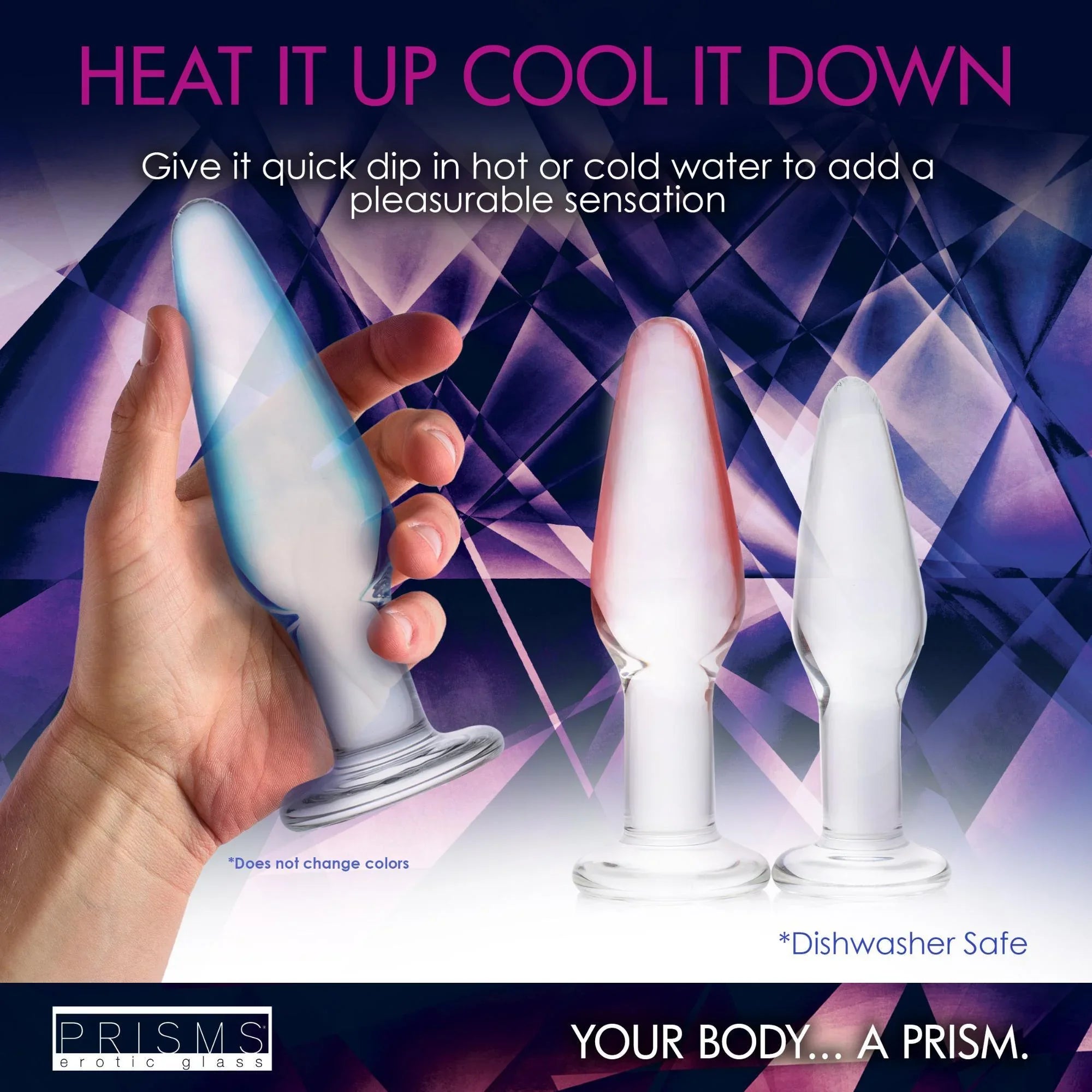 Prisms Erotic Glass Dosha 3 Piece Glass Plug Kit - Buy At Luxury Toy X - Free 3-Day Shipping