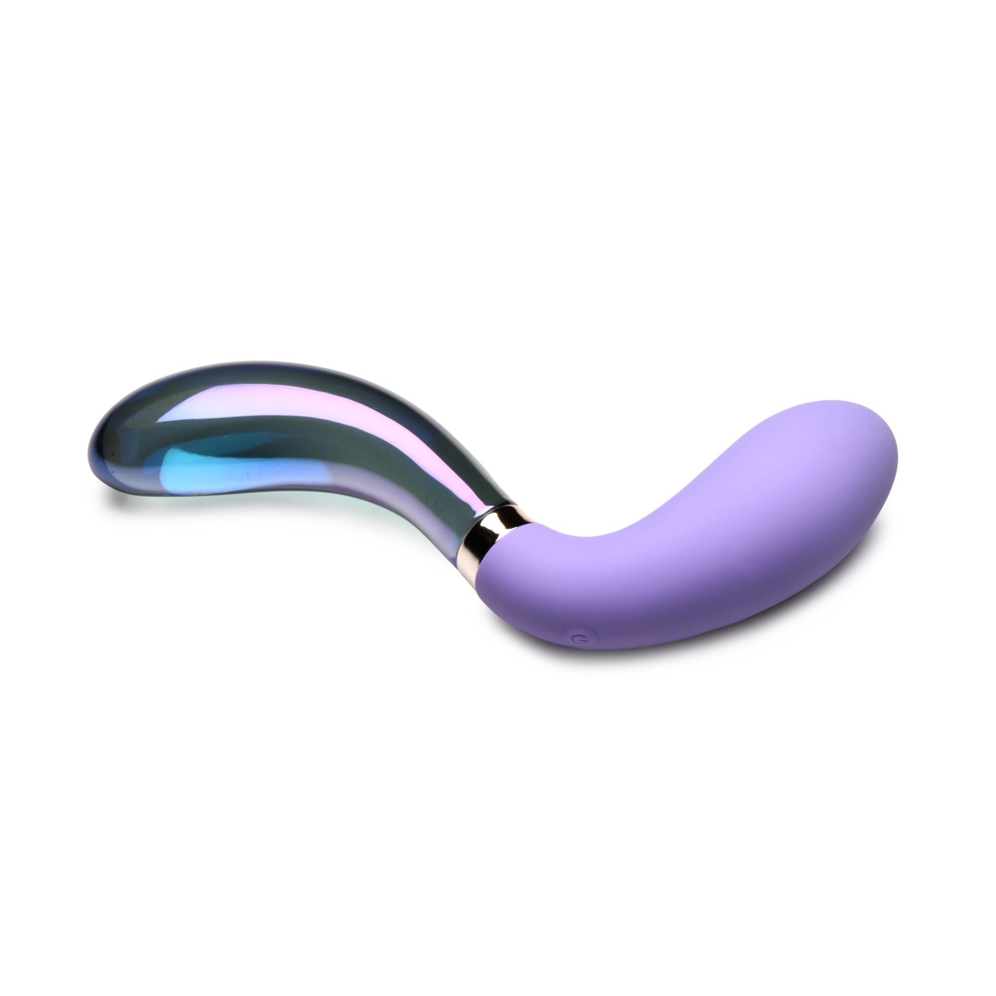 Prisms Erotic Glass Vibra-Glass 10X Pari Dual Ended Wavy Silicone/Glass Vibrator - Buy At Luxury Toy X - Free 3-Day Shipping