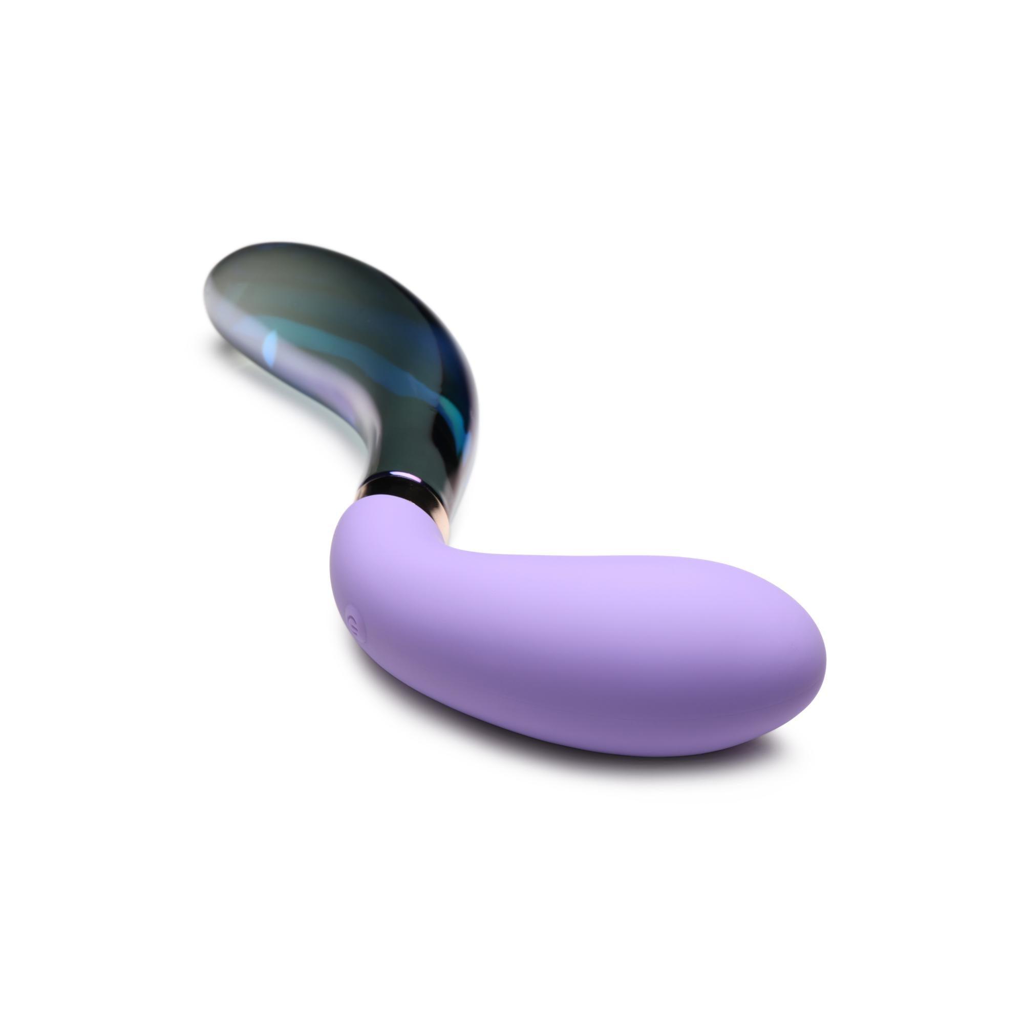 Prisms Erotic Glass Vibra-Glass 10X Pari Dual Ended Wavy Silicone/Glass Vibrator - Buy At Luxury Toy X - Free 3-Day Shipping